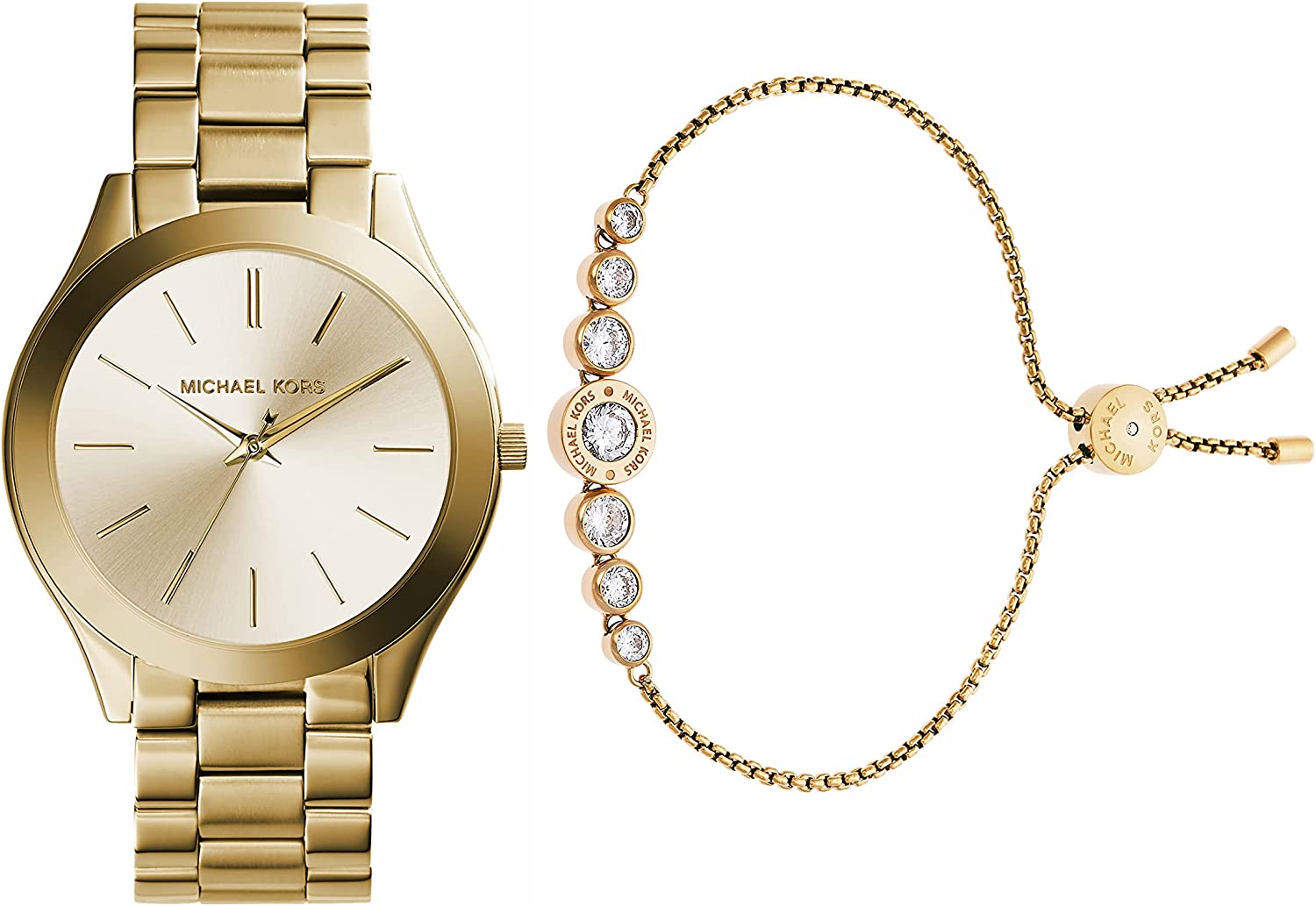 Michael Kors Women's Slim Runway Three-Hand Stainless Steel Quartz Watch - Image 1